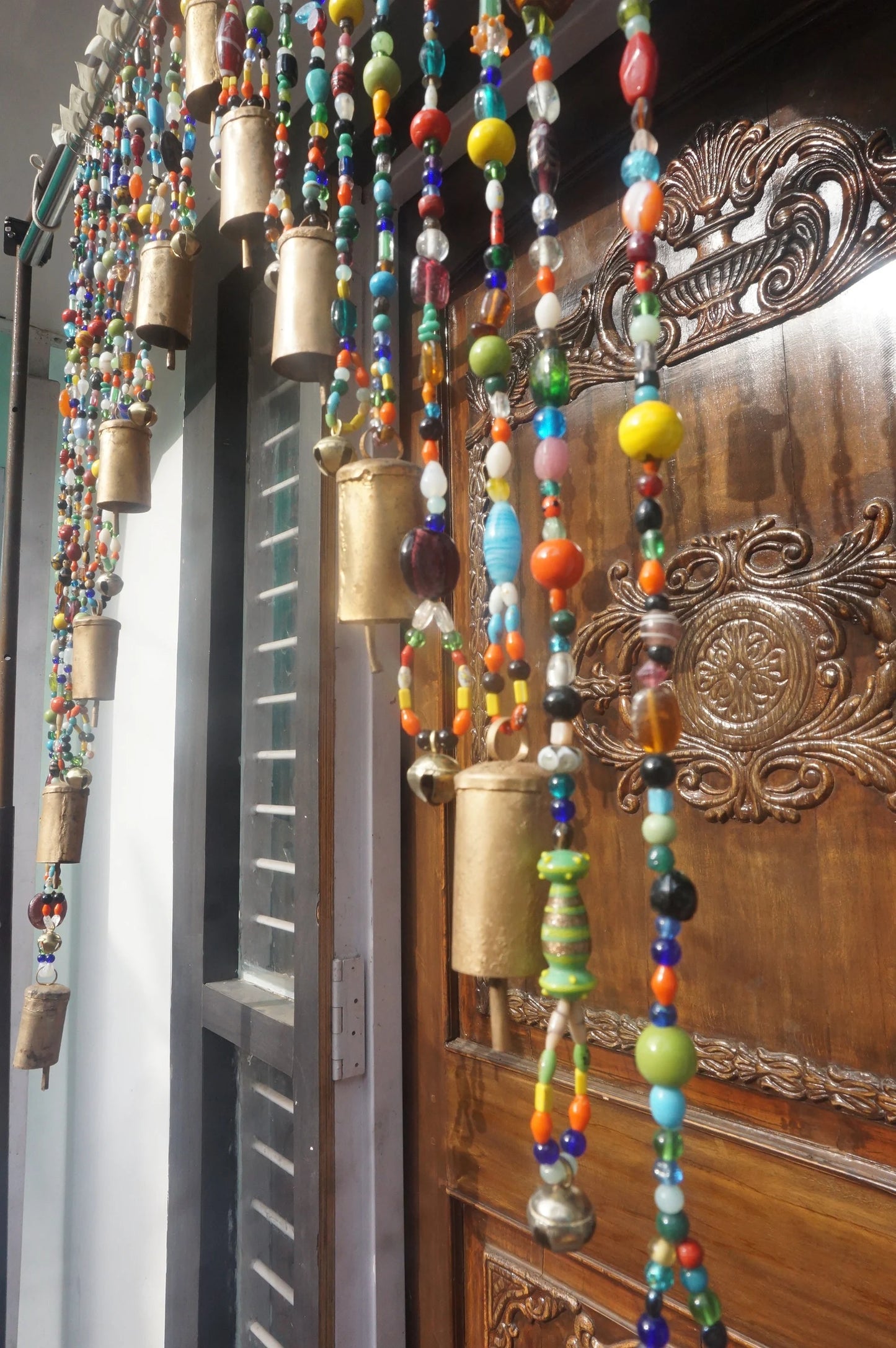Bohemian Glass Beaded Curtain – Decorative Door & Window Hanging