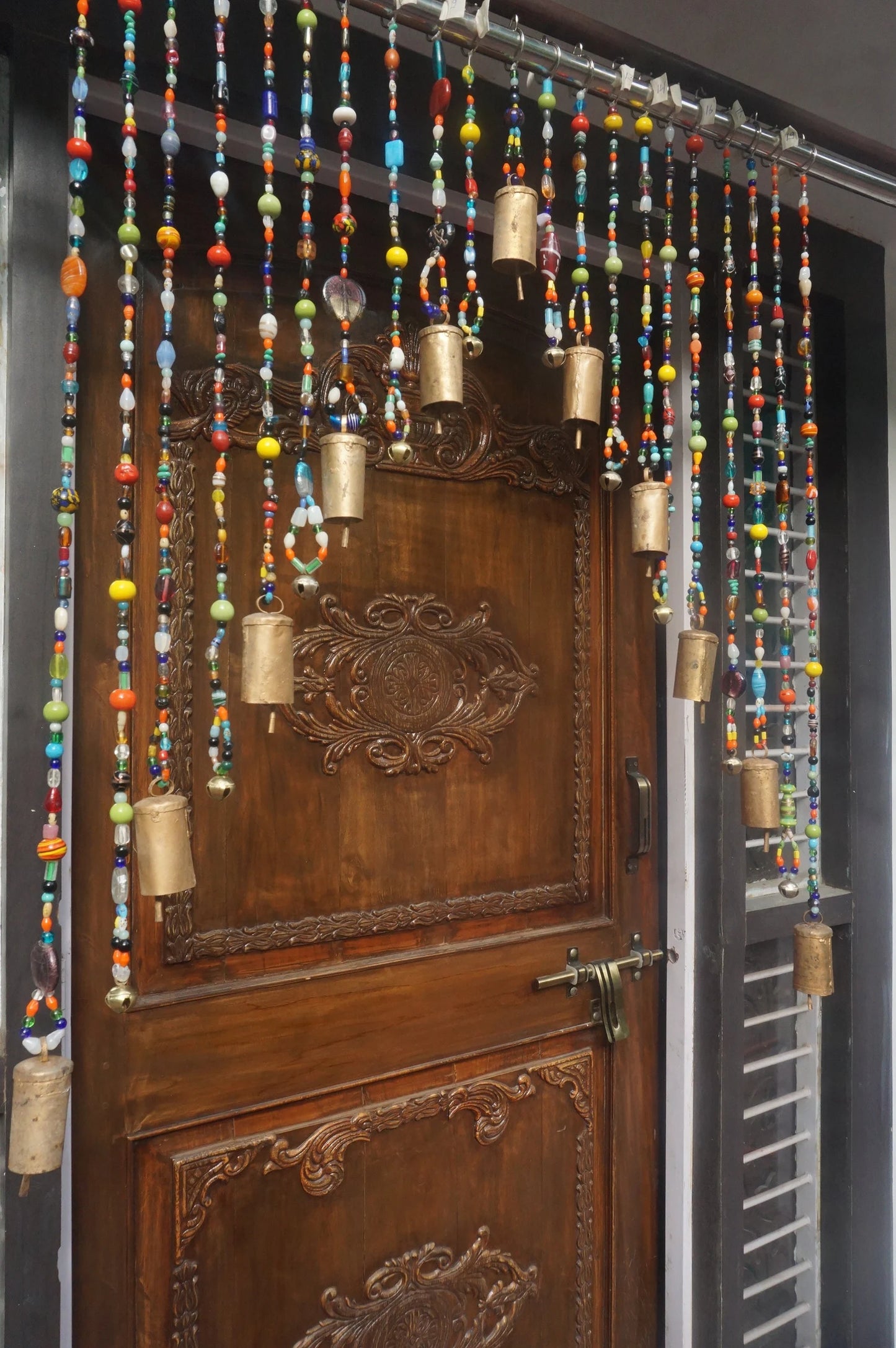 Bohemian Glass Beaded Curtain – Decorative Door & Window Hanging