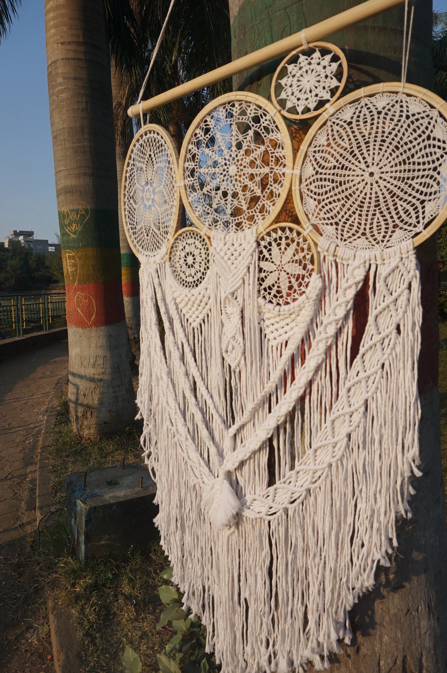 Handcrafted Macramé Dream Catcher Wall Hanging
