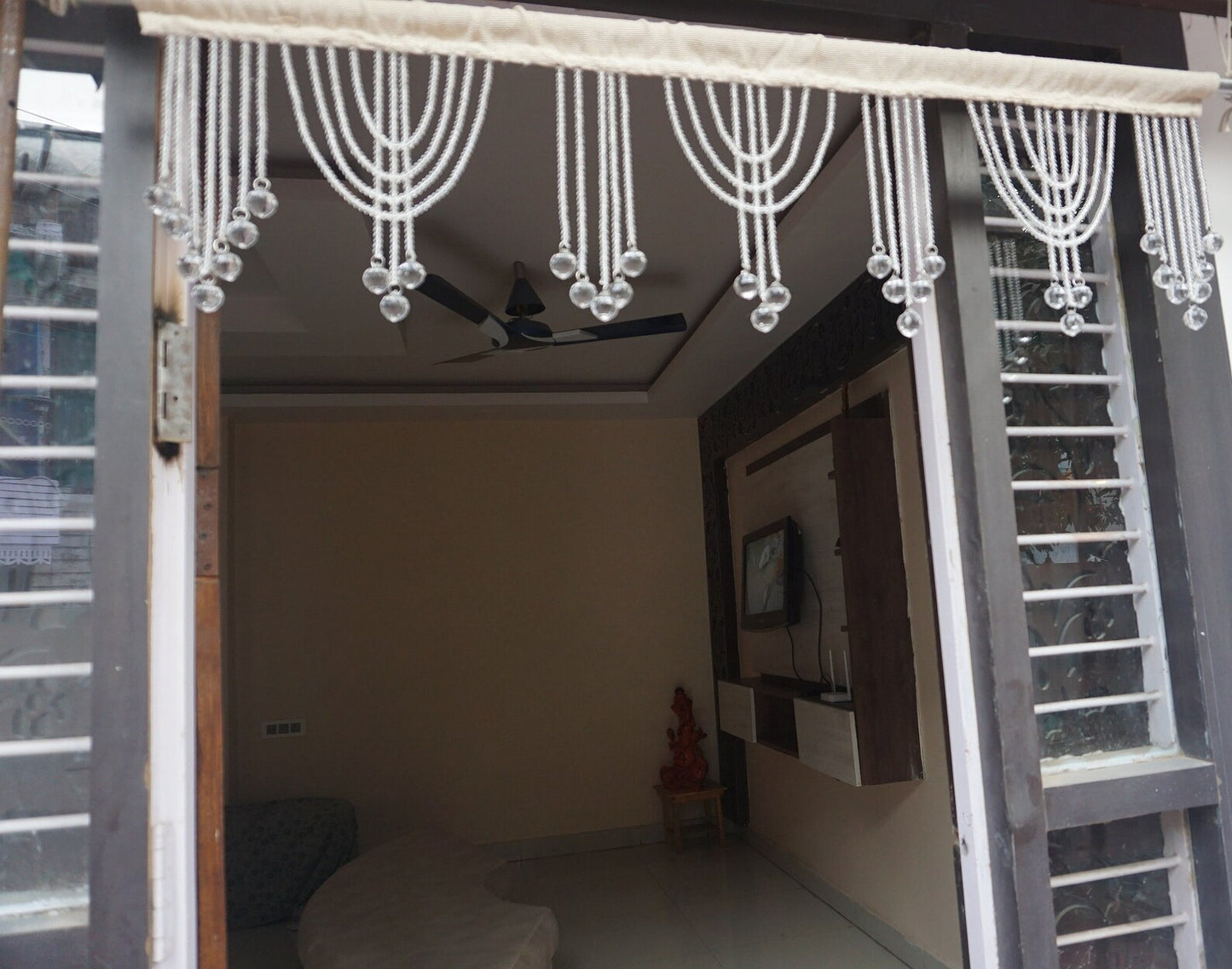 Beaded Valance Curtain – Decorative Door & Window Hanging