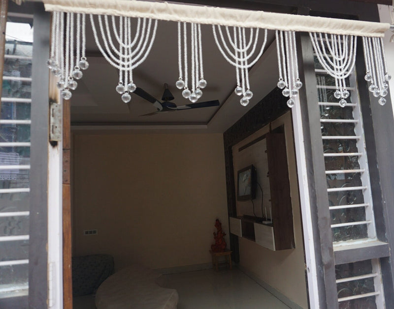 Beaded Valance Curtain – Decorative Door & Window Hanging