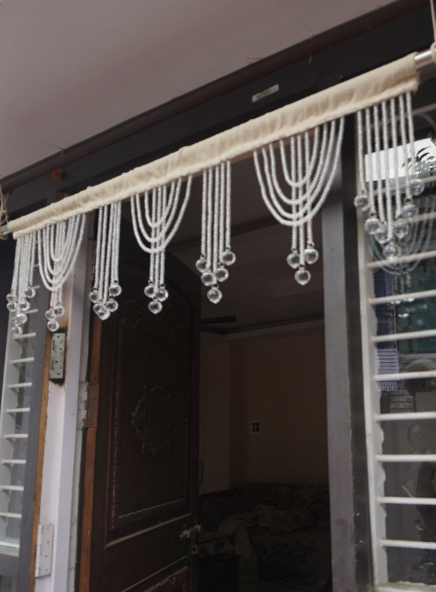 Beaded Valance Curtain – Decorative Door & Window Hanging