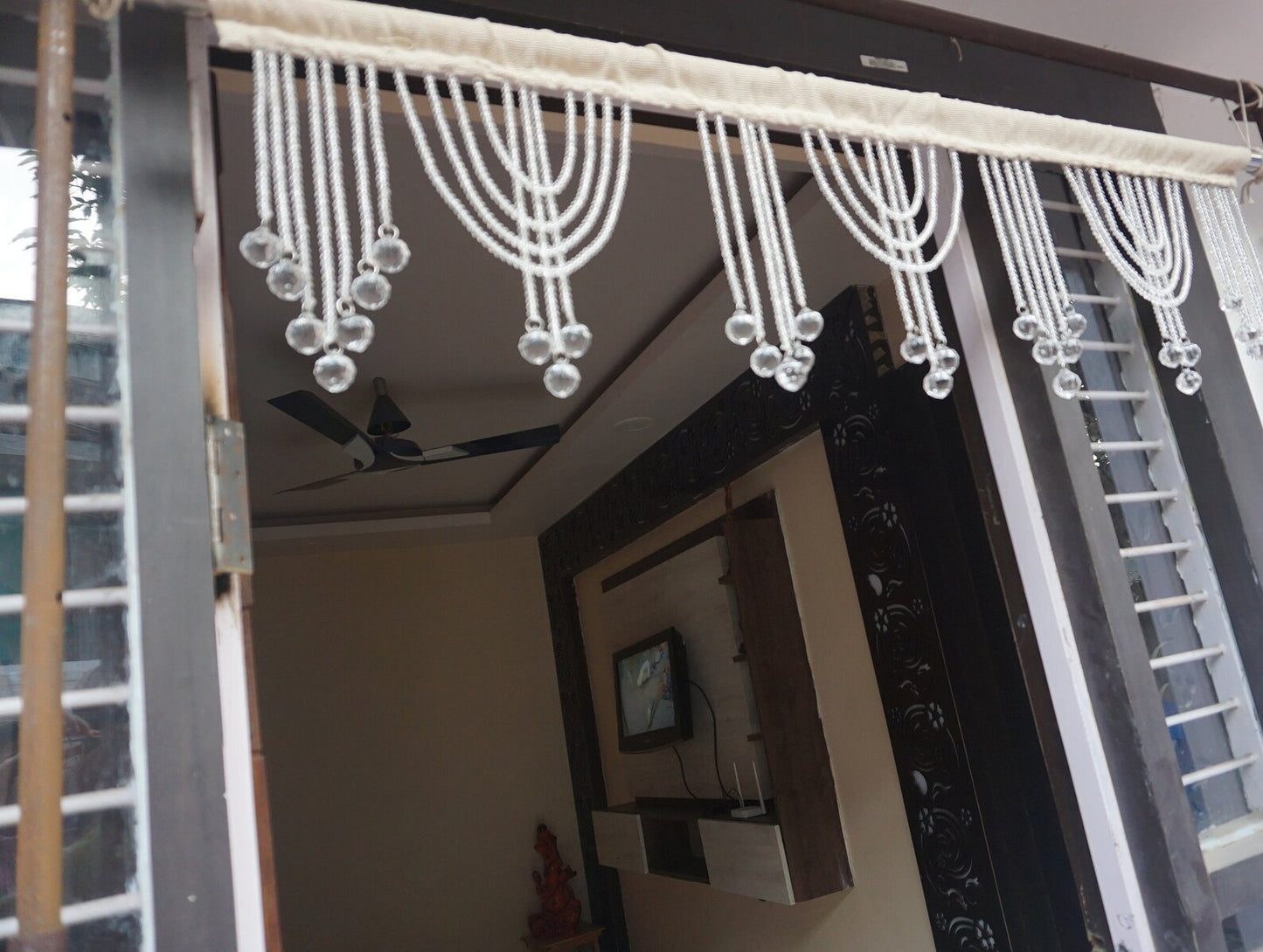 Beaded Valance Curtain – Decorative Door & Window Hanging