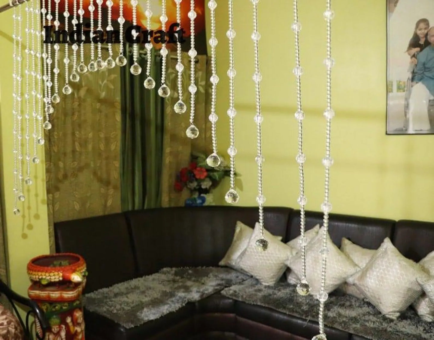 Arch Crystal Beaded Curtain – Elegant Door & Window Hanging Decor