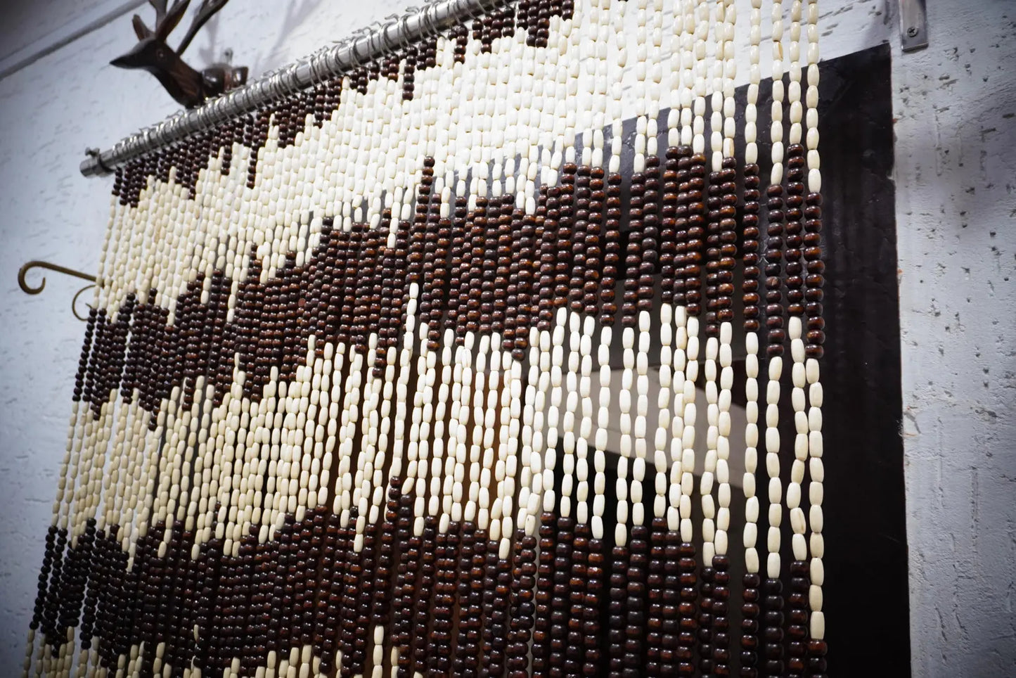 Wooden Beaded Curtain – Handcrafted Door & Window Hanging Decor