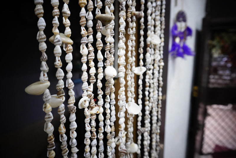 Boho Sea Shell Beaded Door Curtain – Decorative Doorway Divider
