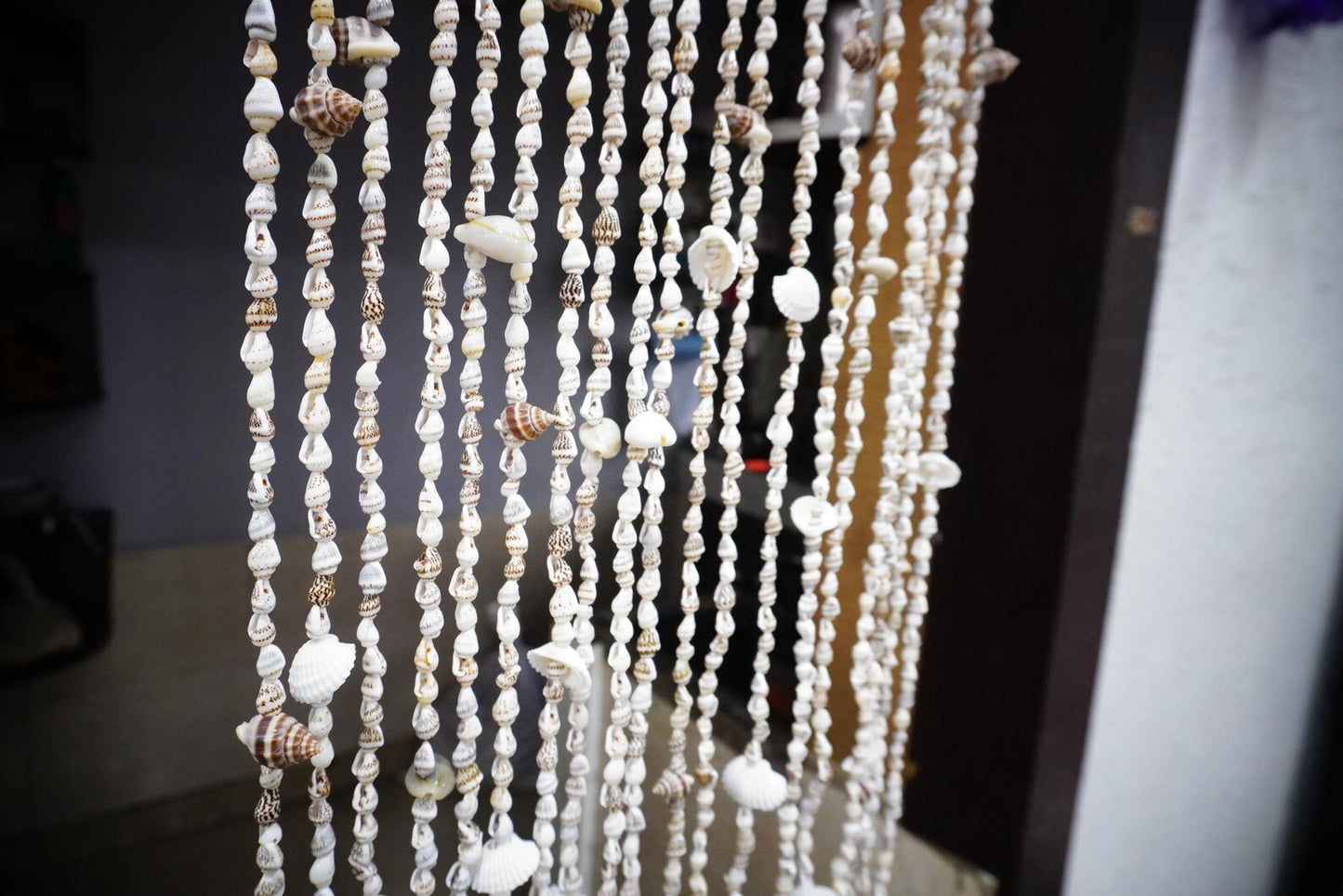 Boho Sea Shell Beaded Door Curtain – Decorative Doorway Divider