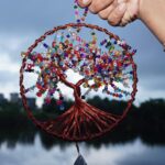 Copper Wire Tree of Life Suncatcher – Crystal Window Hanging Decor