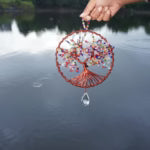 Copper Wire Tree of Life Suncatcher – Crystal Window Hanging Decor