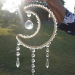 Moon Prism Crystal Suncatcher – Rainbow Window Hanging Decor