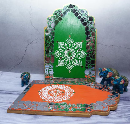 Handmade Rajasthani Jharokha Wall Art Set Traditional Indian Home Decor