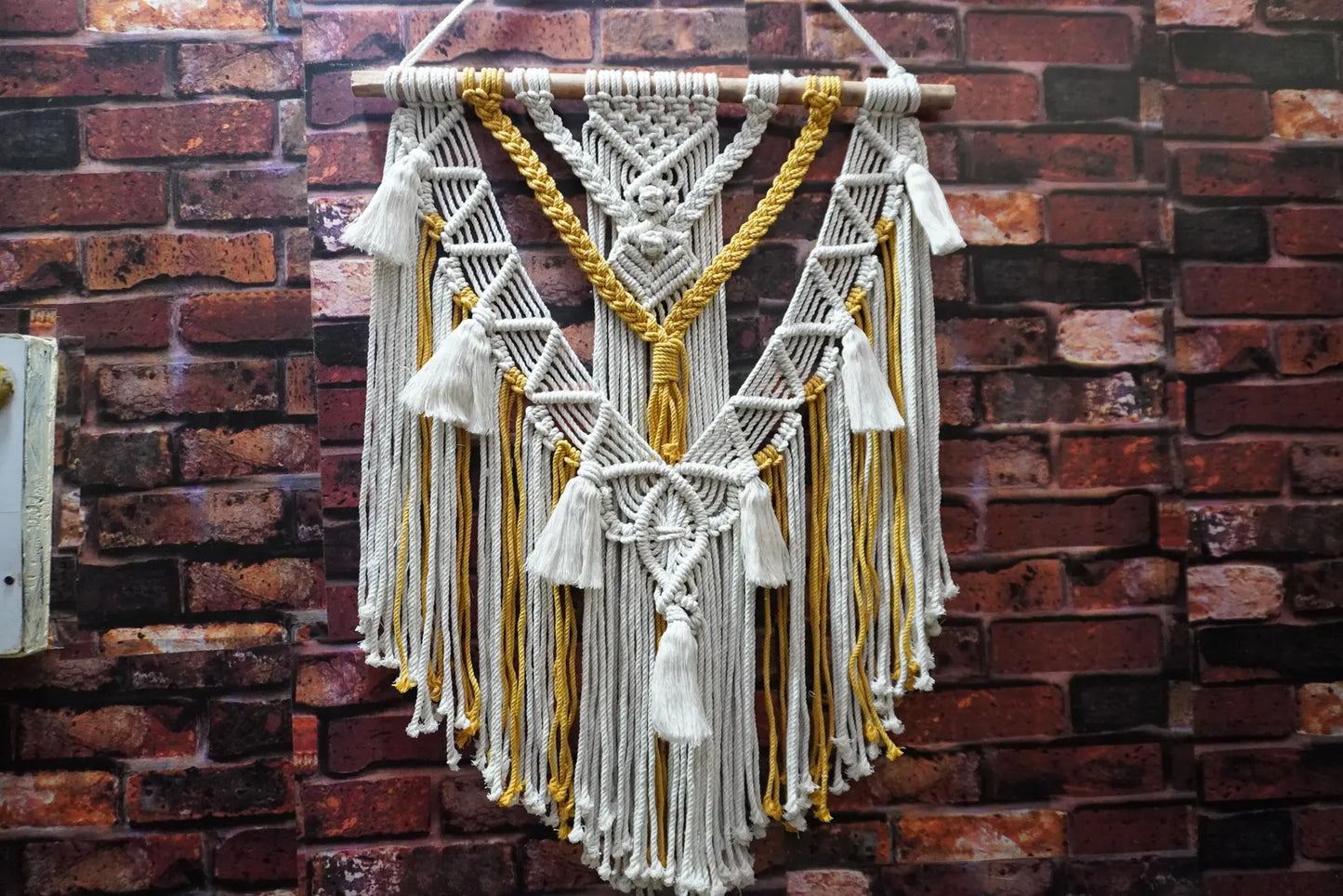 Handcrafted Macramé Wall Hanging | Boho Cotton Rope Wall Décor for Living Room & Bedroom