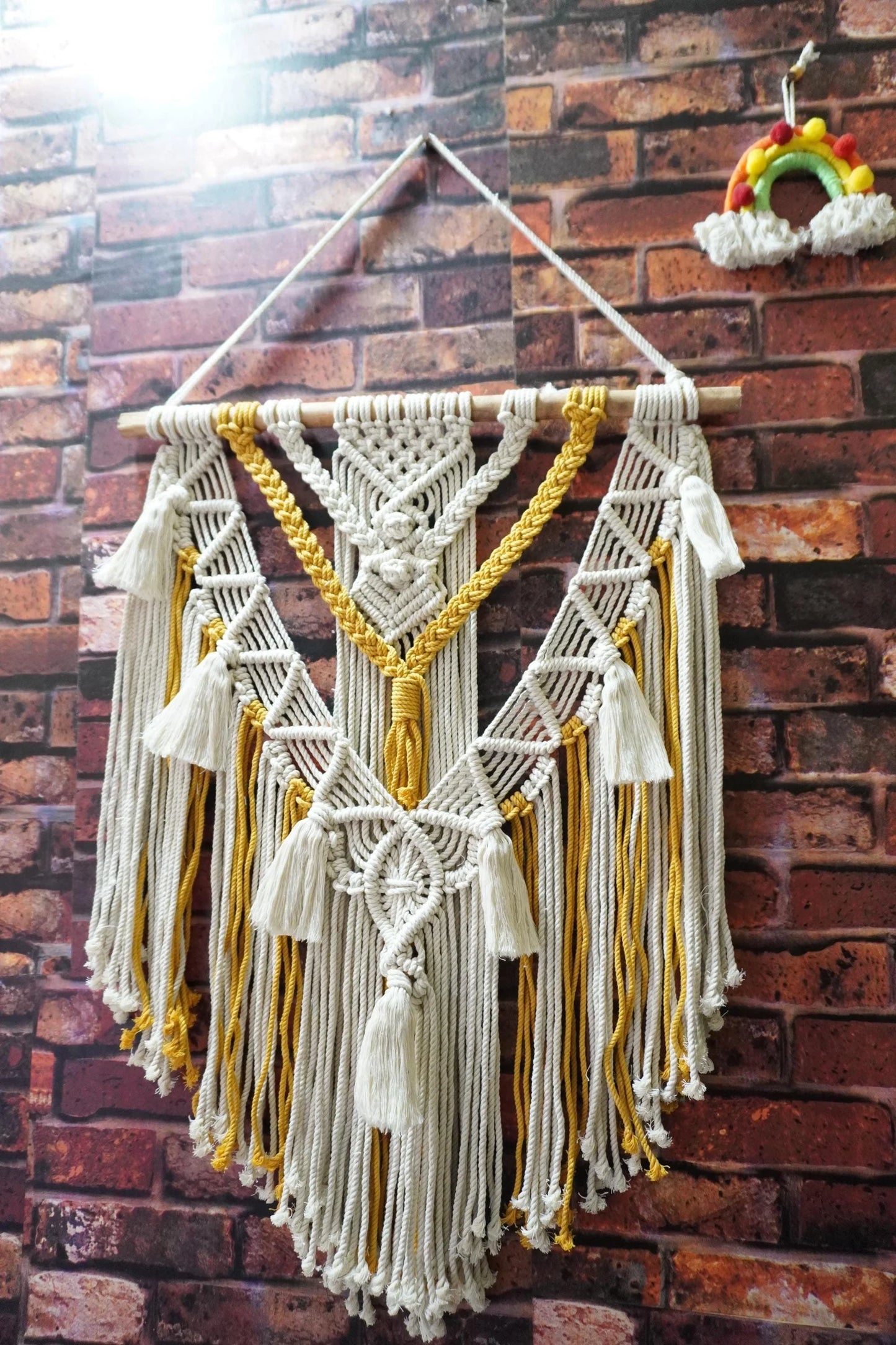 Handcrafted Macramé Wall Hanging | Boho Cotton Rope Wall Décor for Living Room & Bedroom