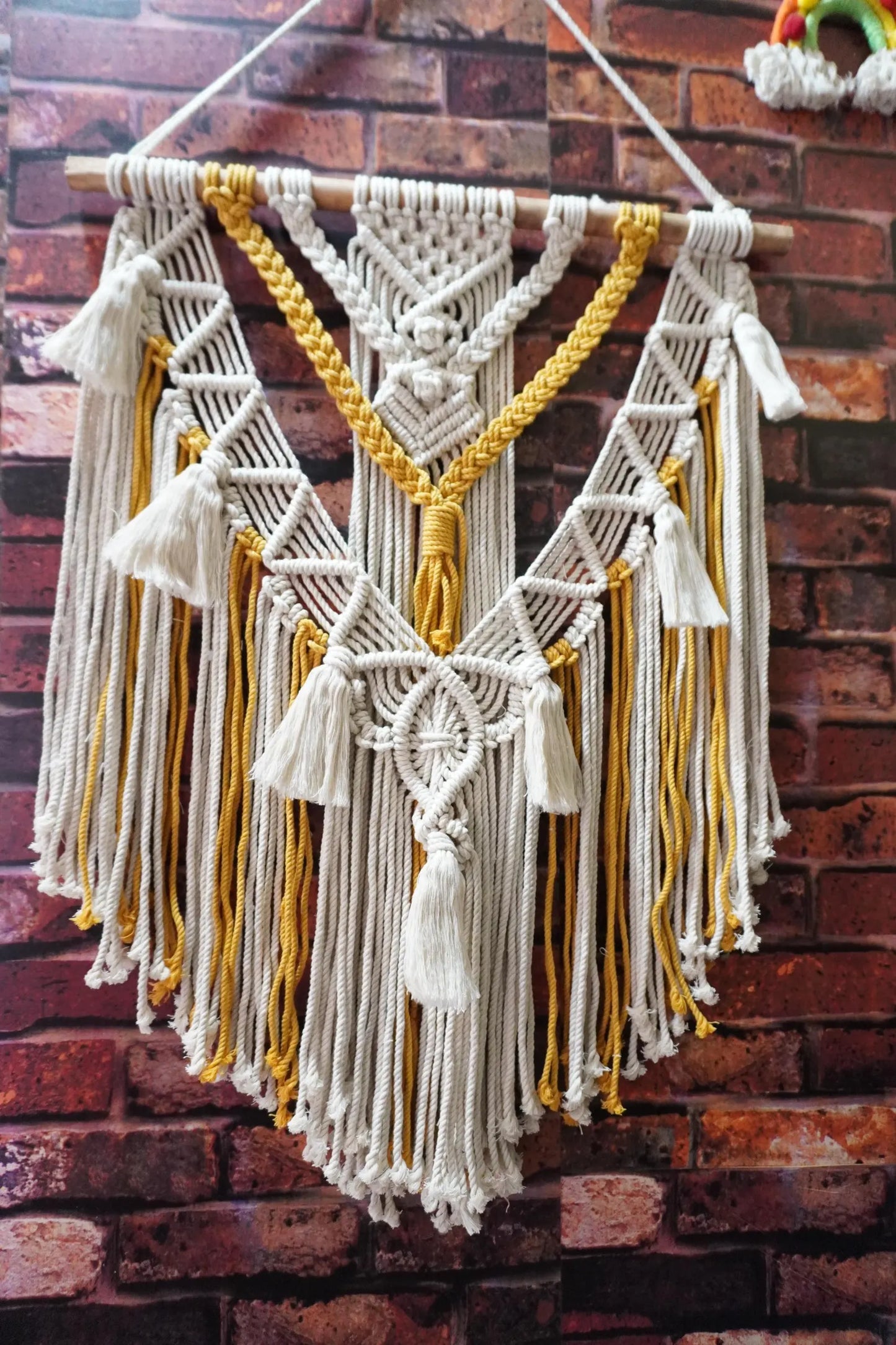 Handcrafted Macramé Wall Hanging | Boho Cotton Rope Wall Décor for Living Room & Bedroom