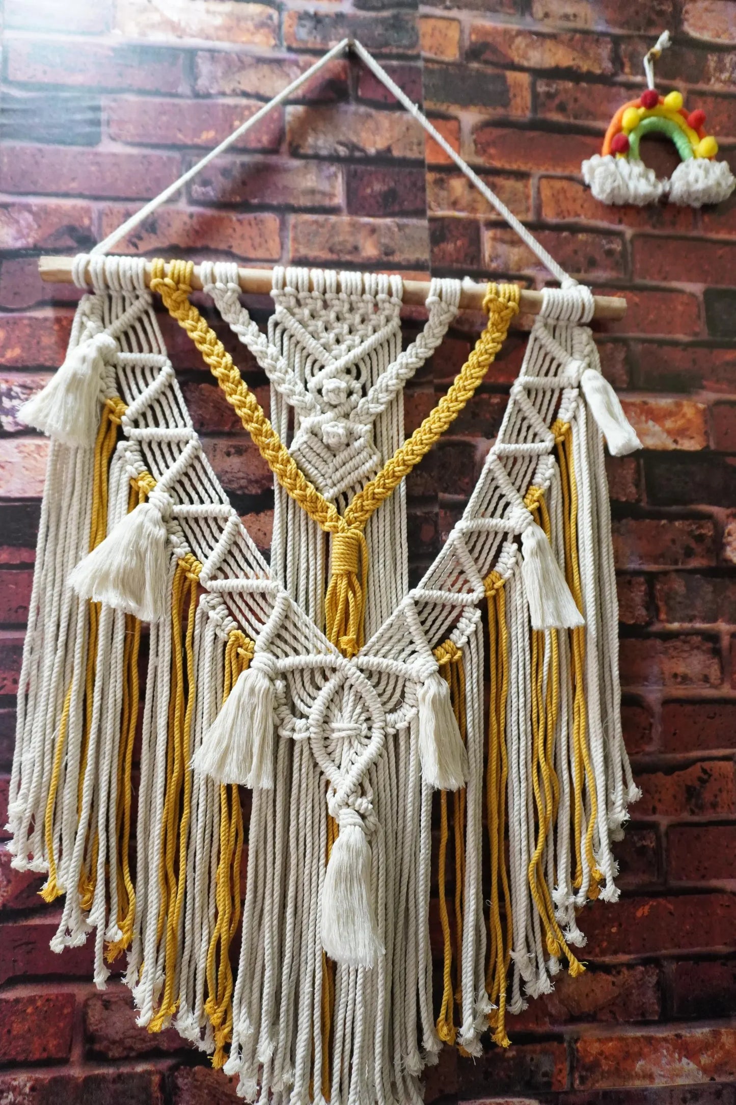 Handcrafted Macramé Wall Hanging | Boho Cotton Rope Wall Décor for Living Room & Bedroom