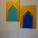 Handmade Indian Wooden Jharokha Wall Hanging Set Ethnic Home Decor