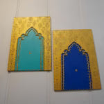 Handmade Indian Wooden Jharokha Wall Hanging Set Ethnic Home Decor
