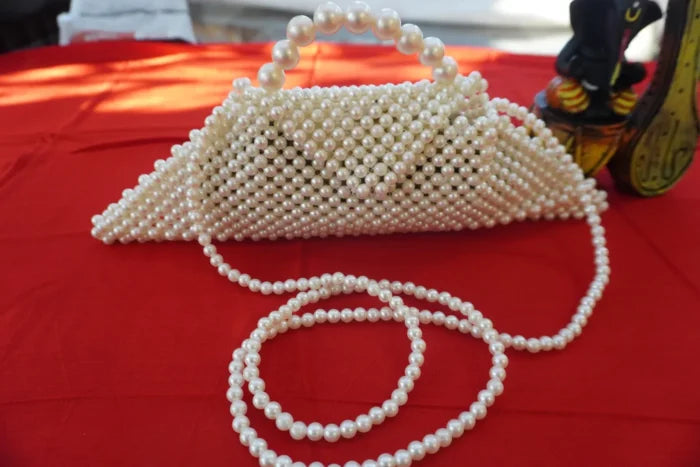 Pearl Beaded Bridal Handbag Ivory Wedding Purse