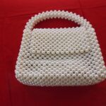 Handmade Ivory Pearl Beaded Bridal Handbag – Wedding Clutch Tote